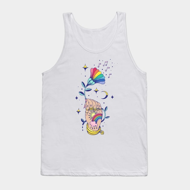 Pride month rainbow flower Tank Top by Paolavk